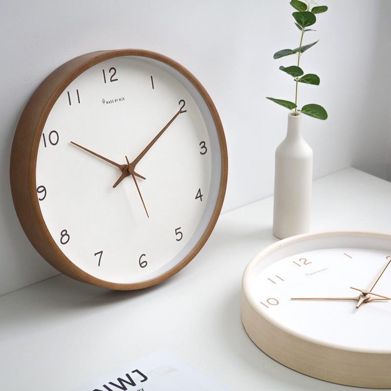 Soreviana Elegant Solid Wood Analog Wall Clock for Home Decor