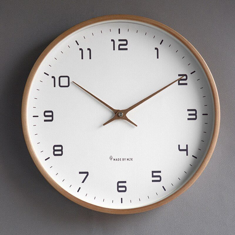 Soreviana Nordic Minimalist Solid Wood Wall Clock