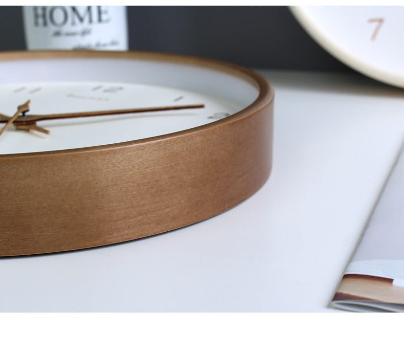 Soreviana Elegant Solid Wood Analog Wall Clock for Home Decor