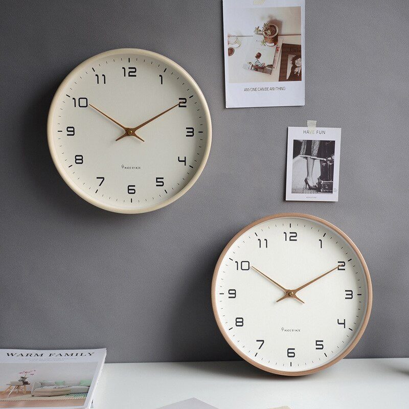 Soreviana Nordic Minimalist Solid Wood Wall Clock