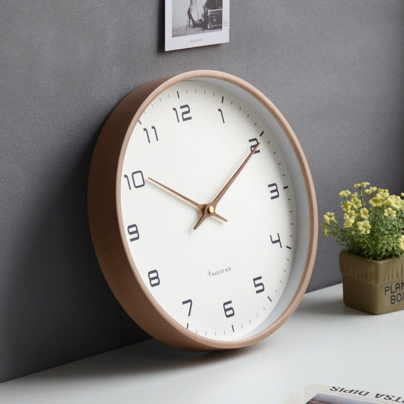 Soreviana Nordic Minimalist Solid Wood Wall Clock