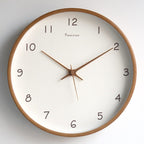 Soreviana Elegant Solid Wood Analog Wall Clock for Home Decor